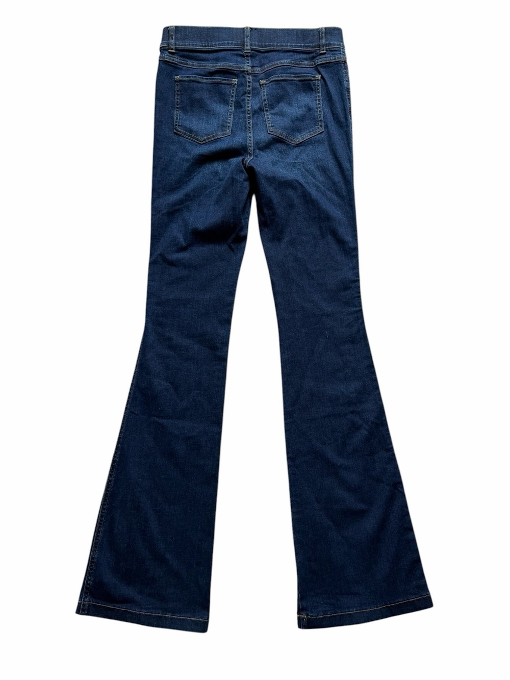 Spanx Pull On Flare Jeans Womens Medium Tall 
High Rise Dark Blue Stretch Fit - Picture 4 of 6
